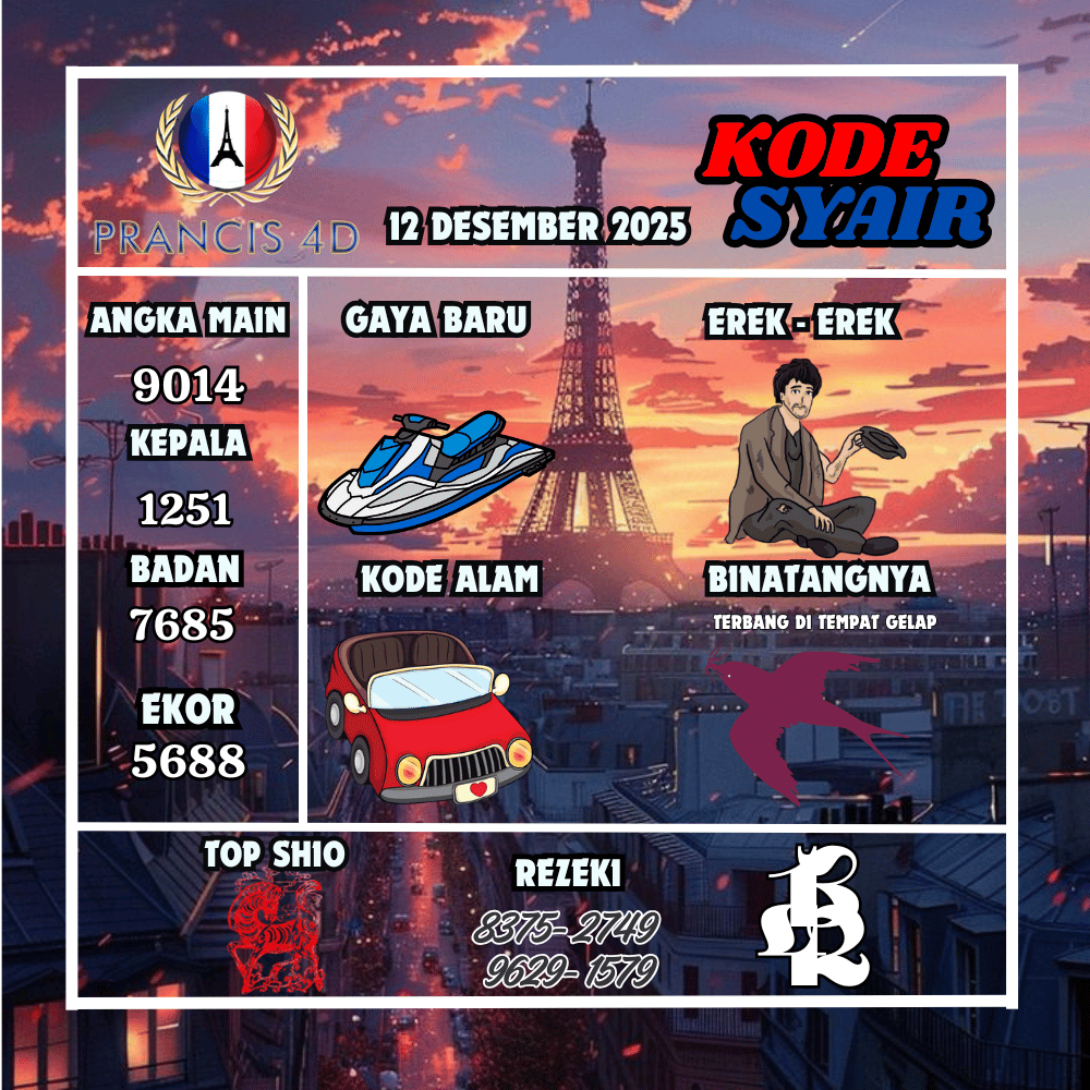 Kode Syair Prancis4D Pools - Desember Pools