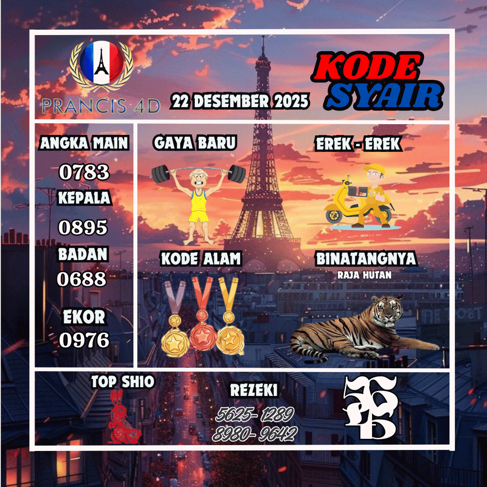 Kode Syair Prancis4D Pools - Desember Pools