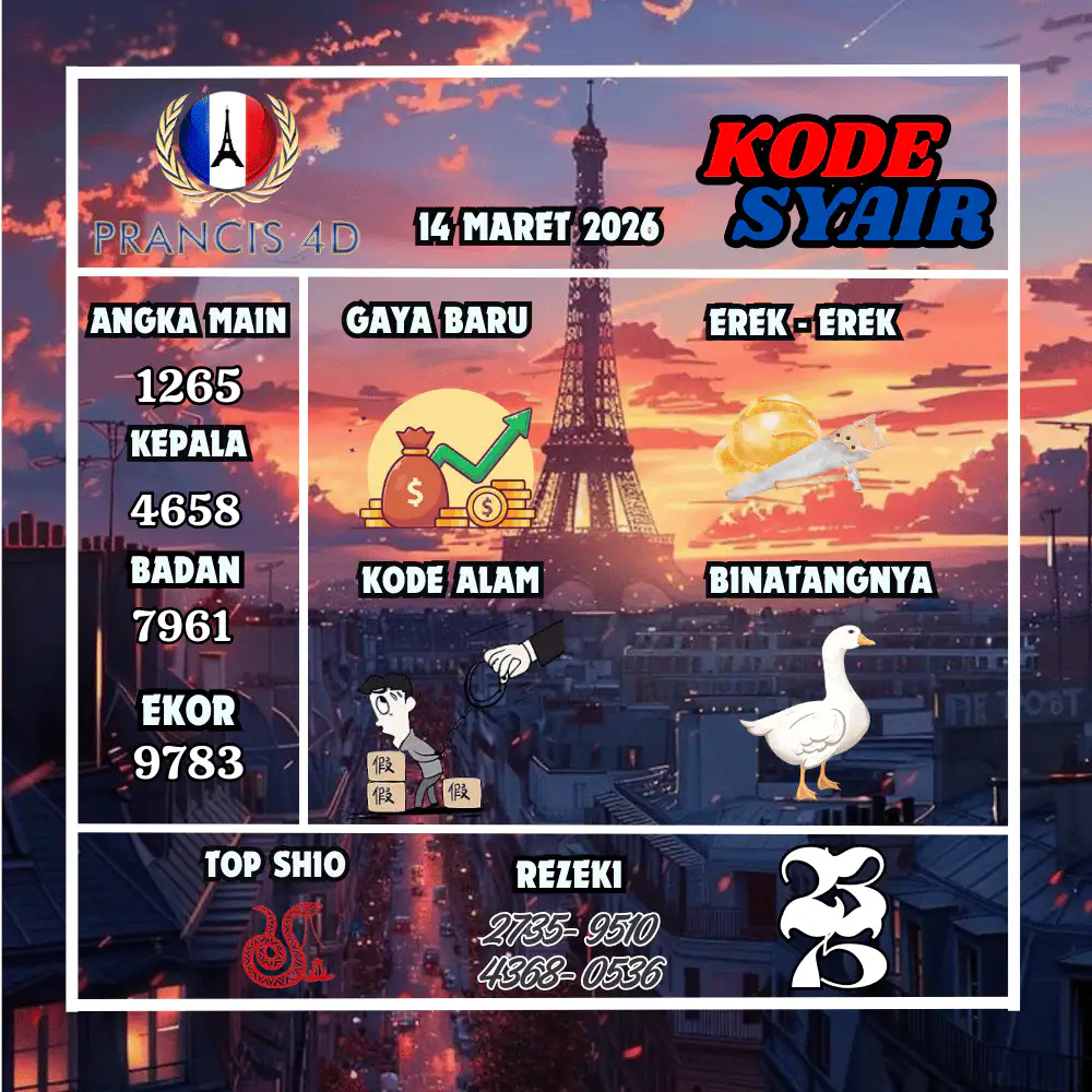 Kode Syair Prancis4D Pools Maret Pools