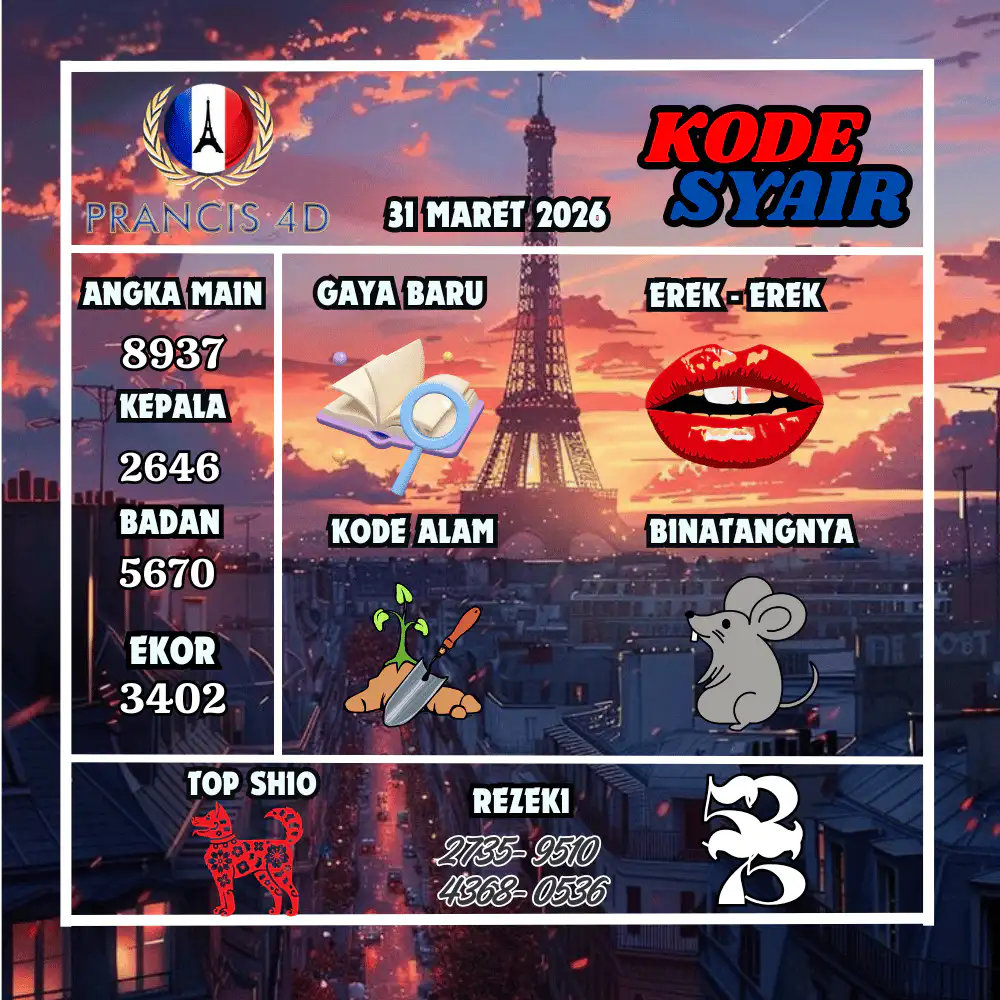 Kode Syair Prancis4D Pools Maret Pools