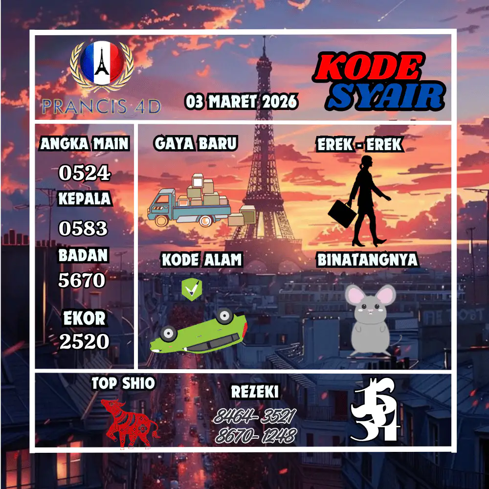 Kode Syair Prancis4D Pools Maret Pools