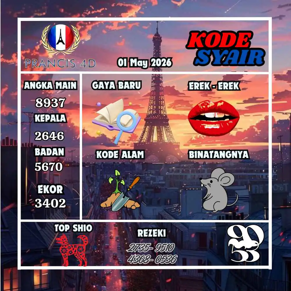 Kode Syair Prancis4D Pools Mei 2026