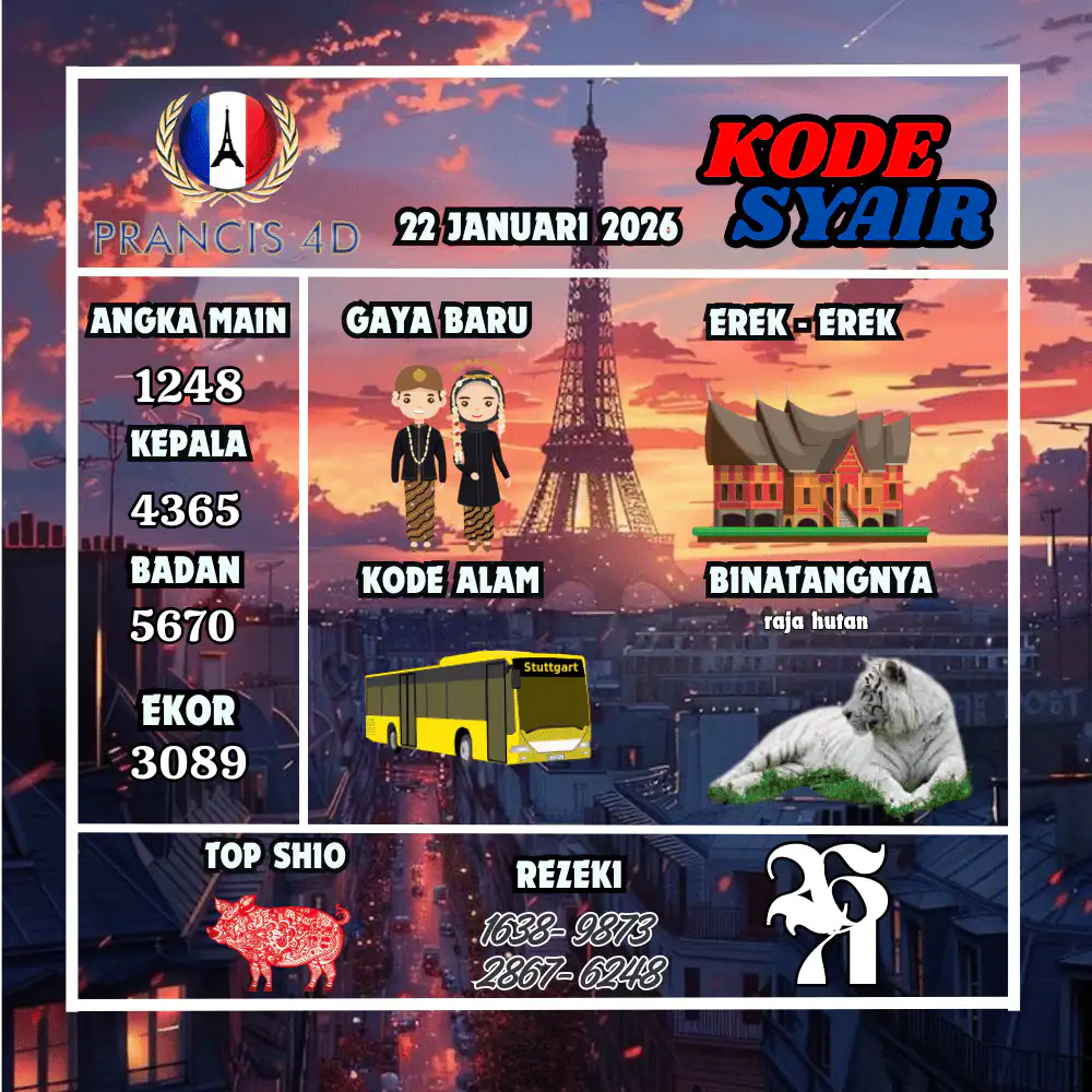 Kode Syair Prancis4D Pools januari Pools