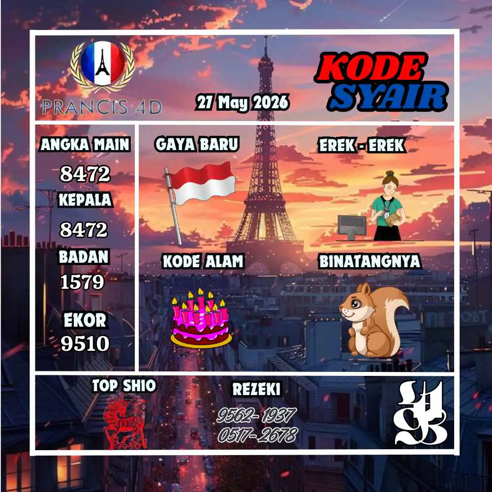 Kode Syair Prancis4D Pools Mei 2026