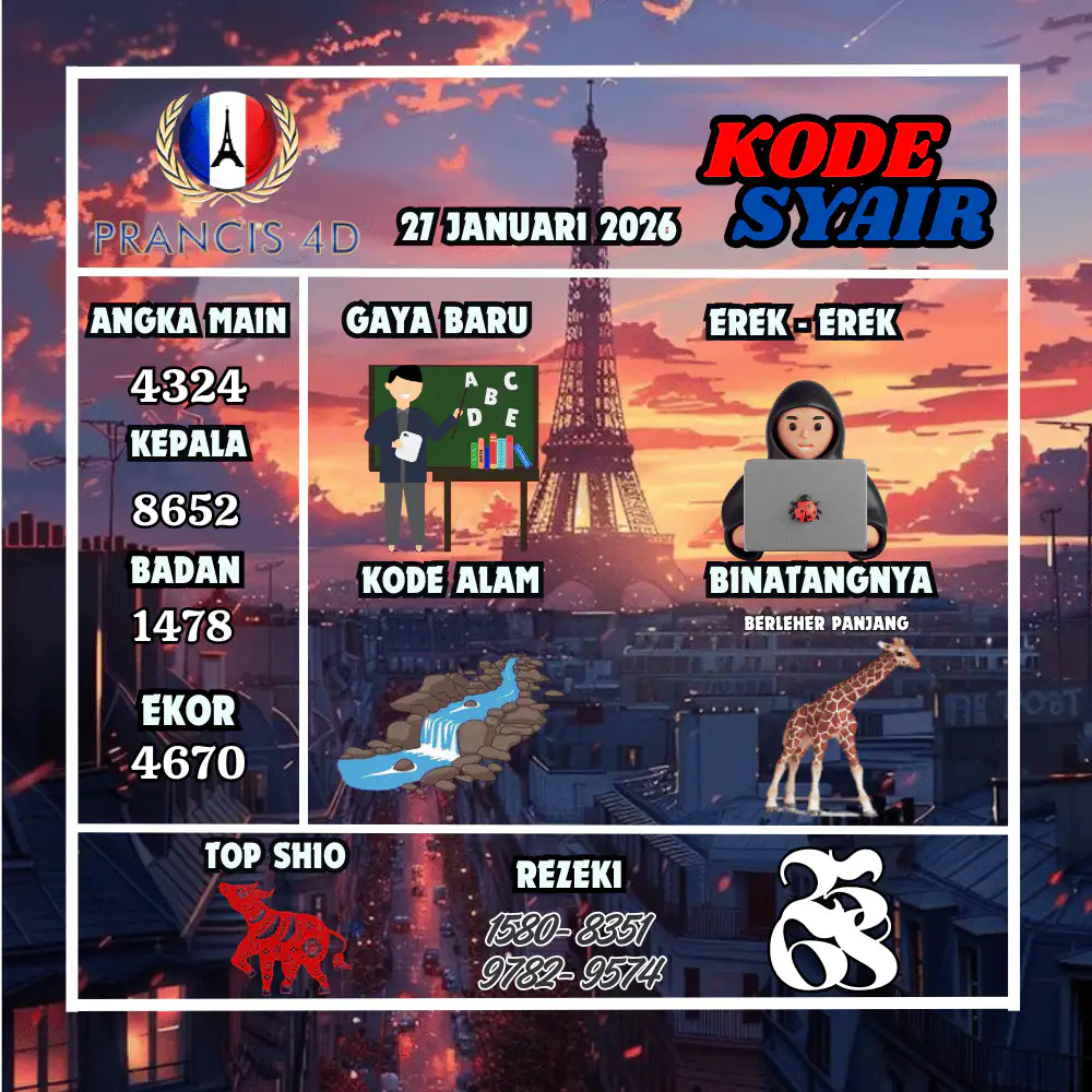 Kode Syair Prancis4D Pools januari Pools
