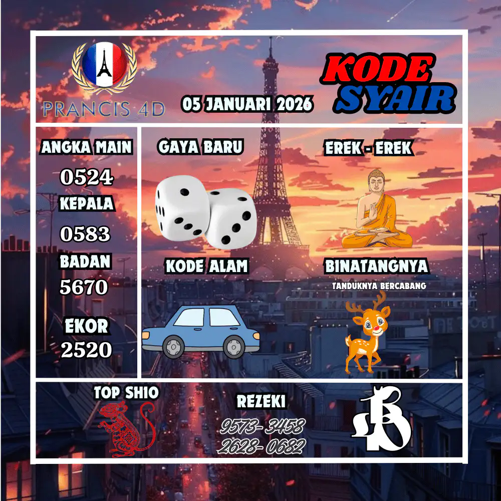 Kode Syair Prancis4D Pools Februari Pools