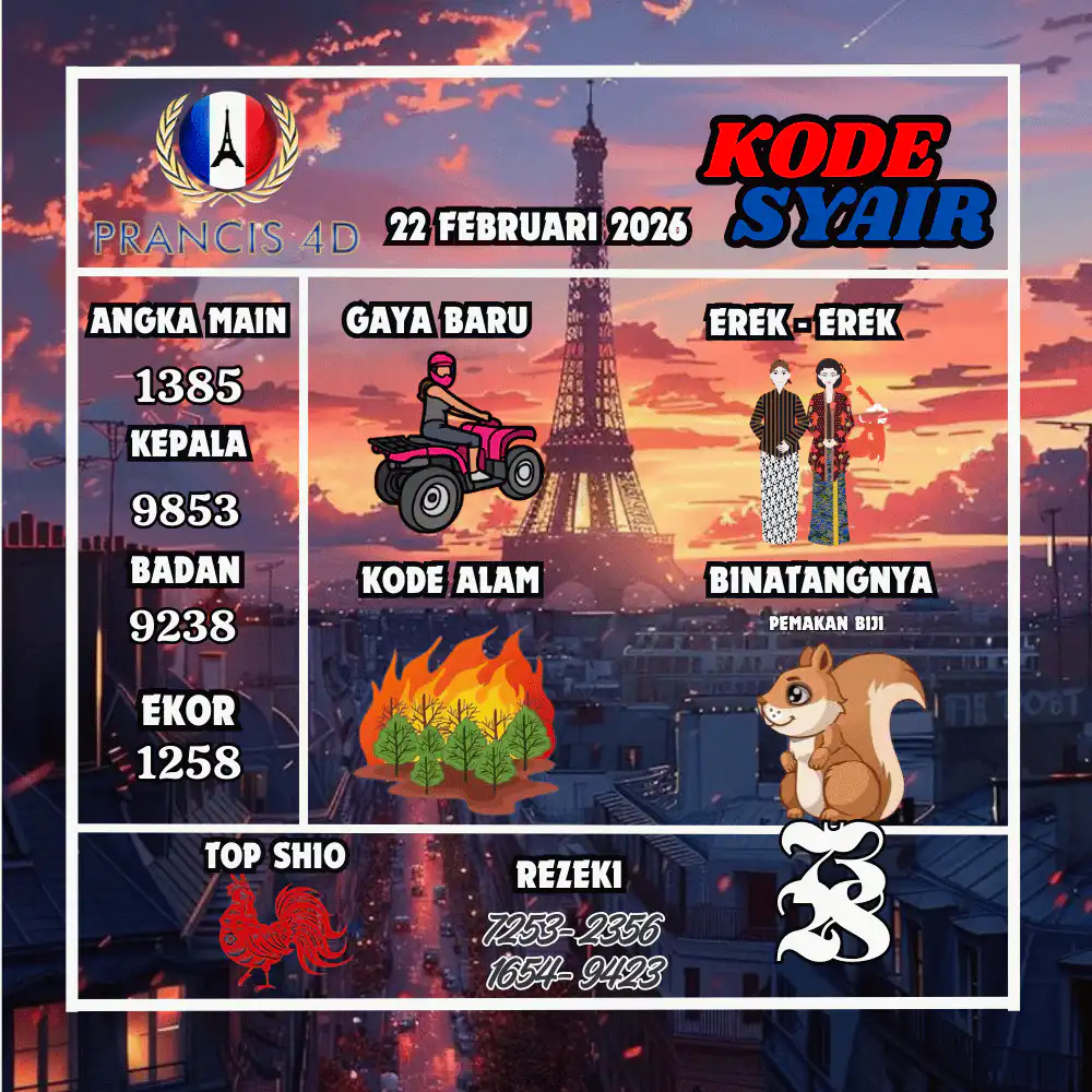 Kode Syair Prancis4D Pools Februari Pools