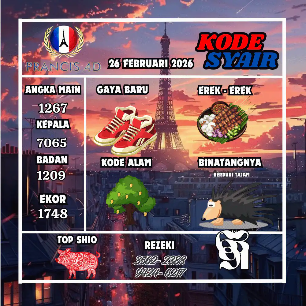 Kode Syair Prancis4D Pools Februari Pools