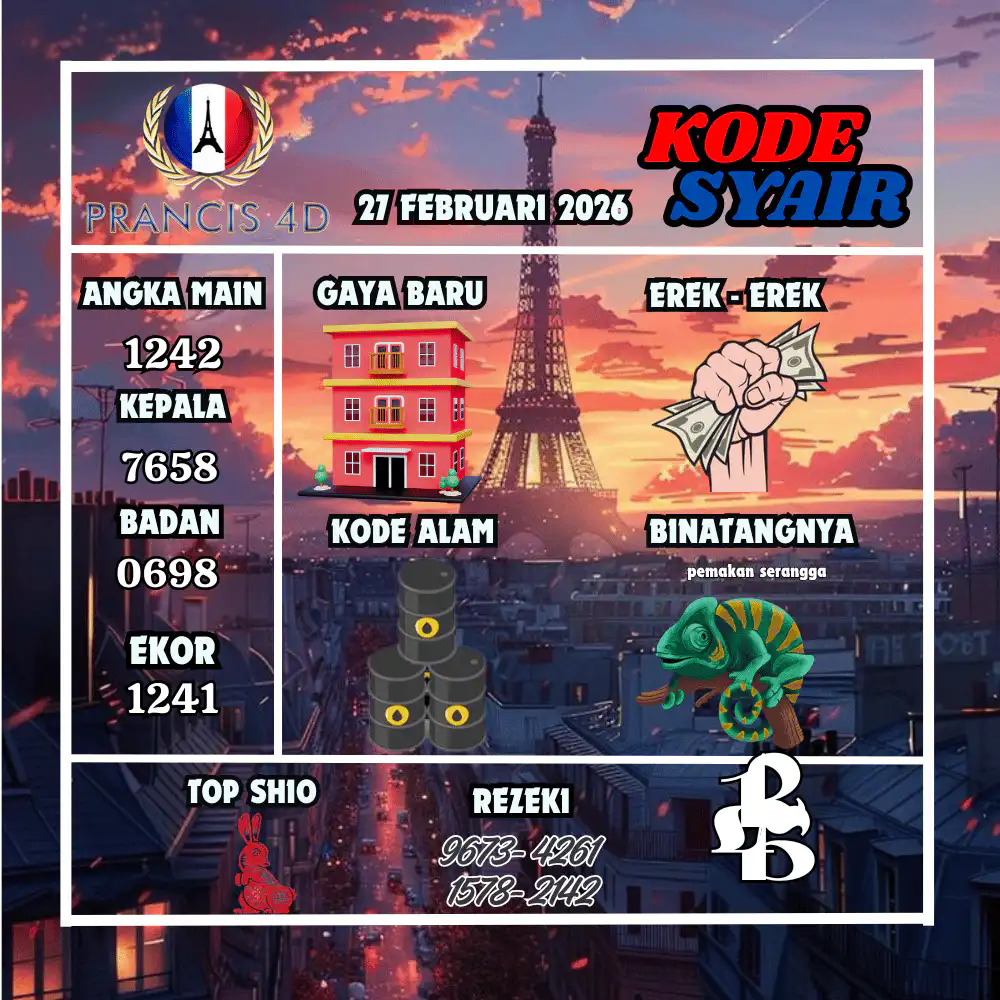 Kode Syair Prancis4D Pools Februari Pools