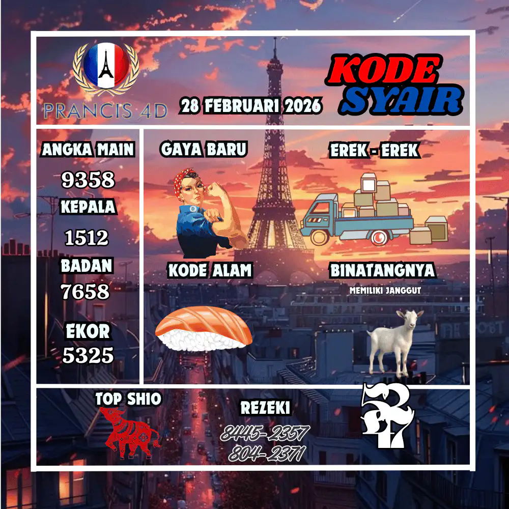 Kode Syair Prancis4D Pools Februari Pools