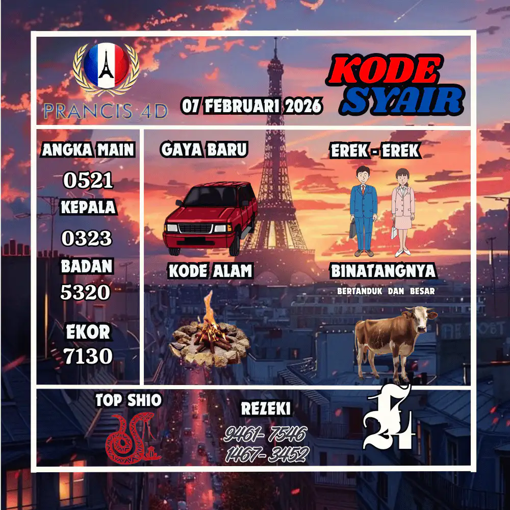 Kode Syair Prancis4D Pools Februari Pools