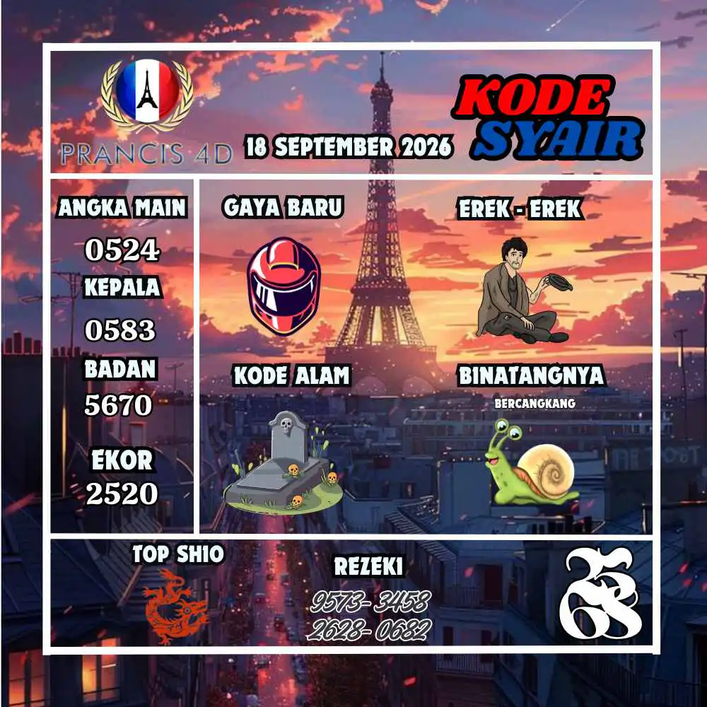 Kode Syair Prancis4D Pools September 2026