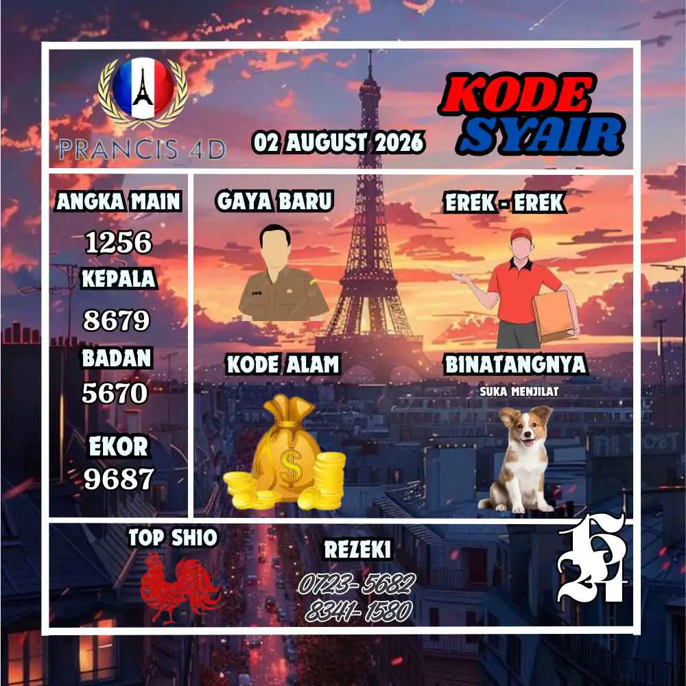 Kode Syair Prancis4D Pools Agustus 2026