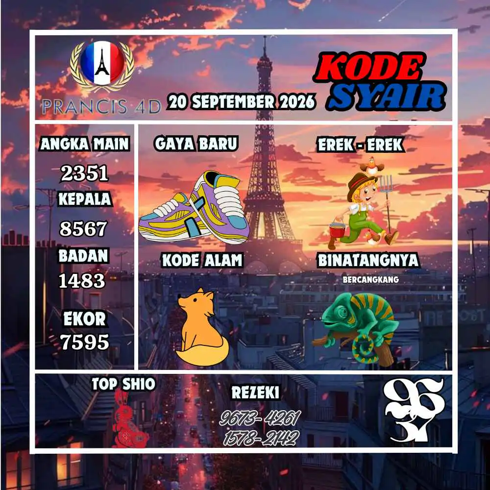 Kode Syair Prancis4D Pools September 2026