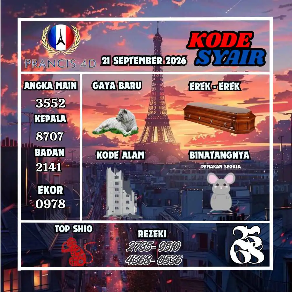 Kode Syair Prancis4D Pools September 2026