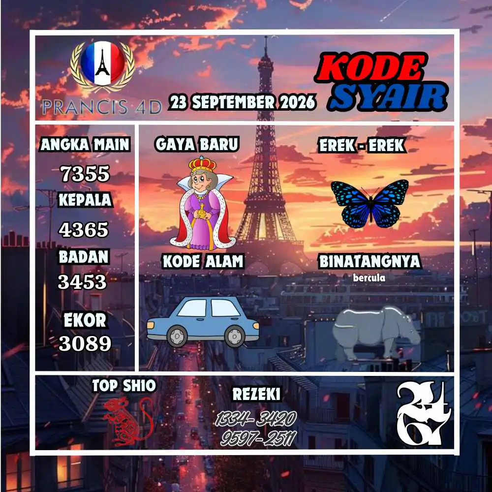 Kode Syair Prancis4D Pools September 2026