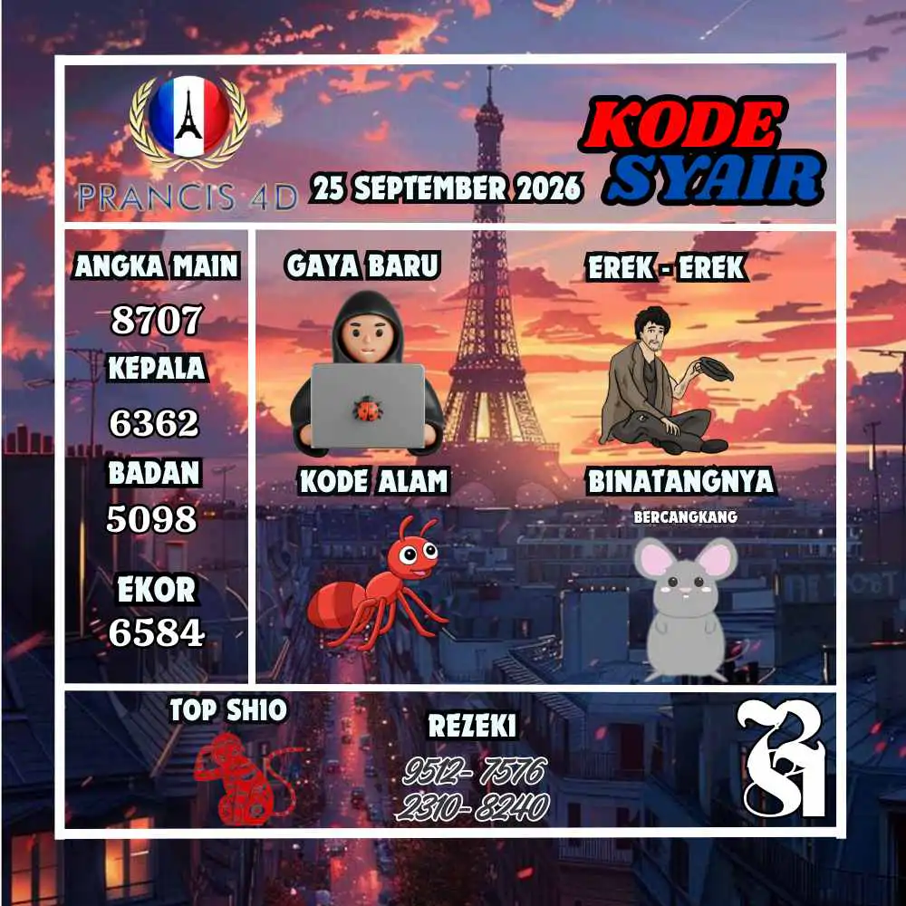 Kode Syair Prancis4D Pools September 2026