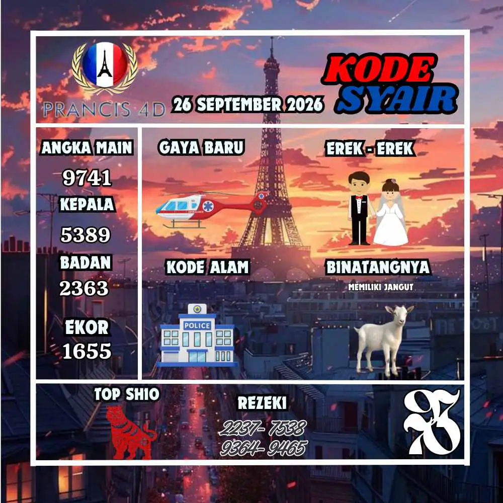 Kode Syair Prancis4D Pools September 2026
