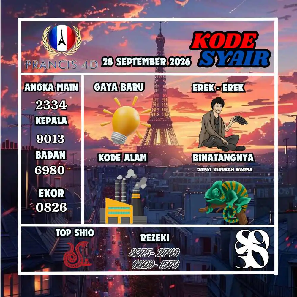 Kode Syair Prancis4D Pools September 2026
