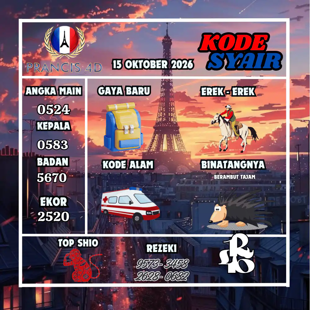 Kode Syair Prancis4D Pools Oktober 2026
